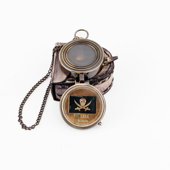 Brass Pirates Compass 2 Inch Authentic Nautical Navigation Compass gift for him - Picture 6 of 15